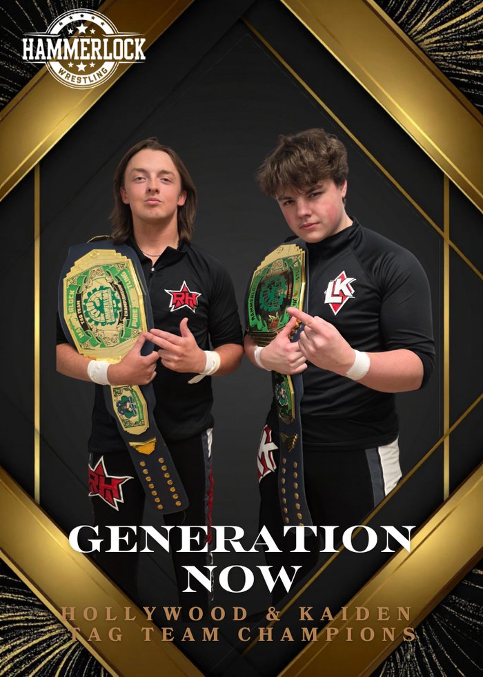 Generation Now, Tag Team Champions, Hammerlock Wrestling trading card
