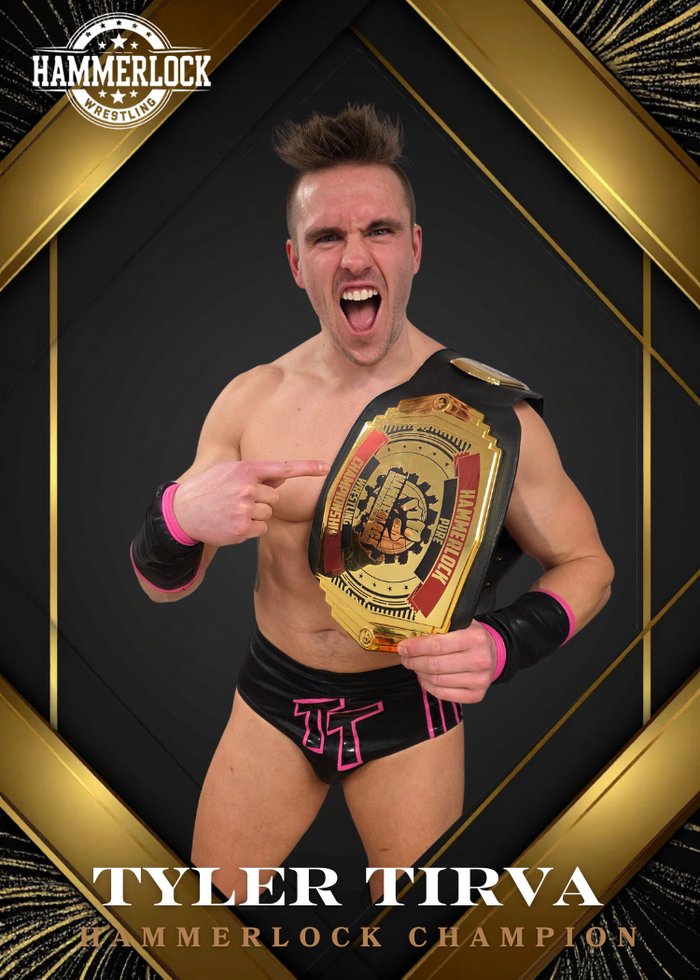 Tyler Tirva, Hammerlock Champion, Hammerlock Wrestling trading card