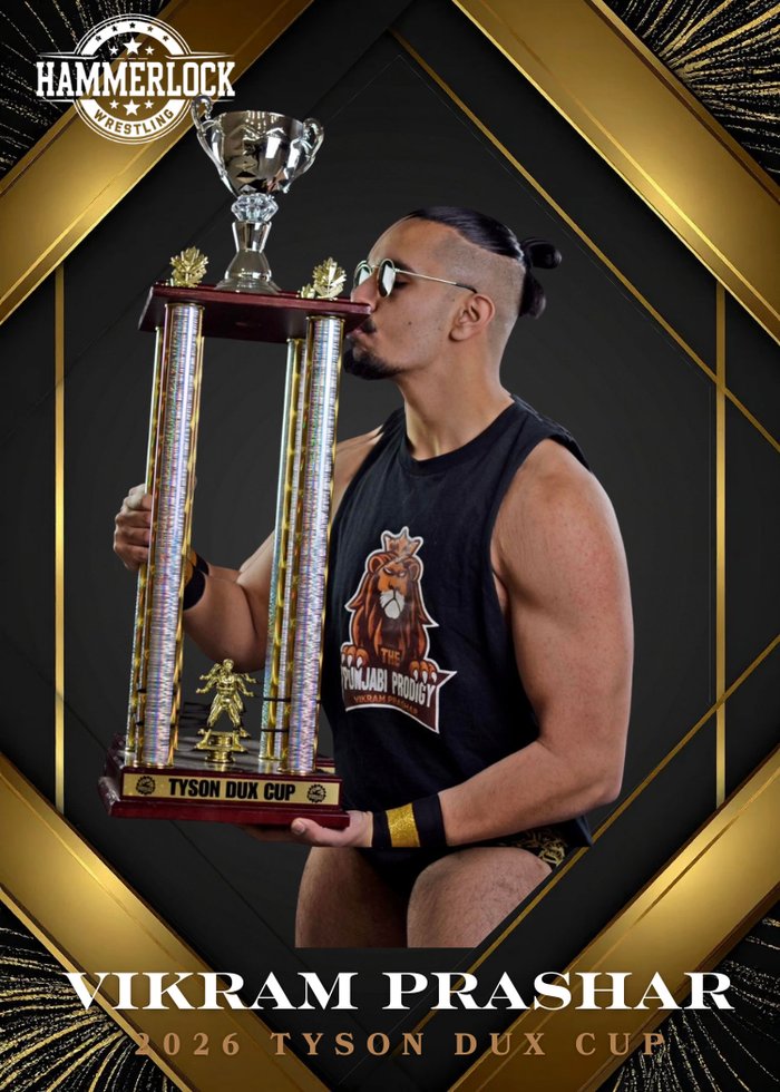 Vikram Prashar, 2026 Tyson Dux Cup, Hammerlock Wrestling trading card